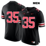 Men's NCAA Ohio State Buckeyes Luke Donovan #35 College Stitched No Name Authentic Nike Red Number Black Football Jersey DA20N44KY